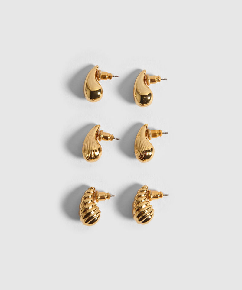 Aretes Set X 3 Pares De Aretes Ref. Kf241-0770-1