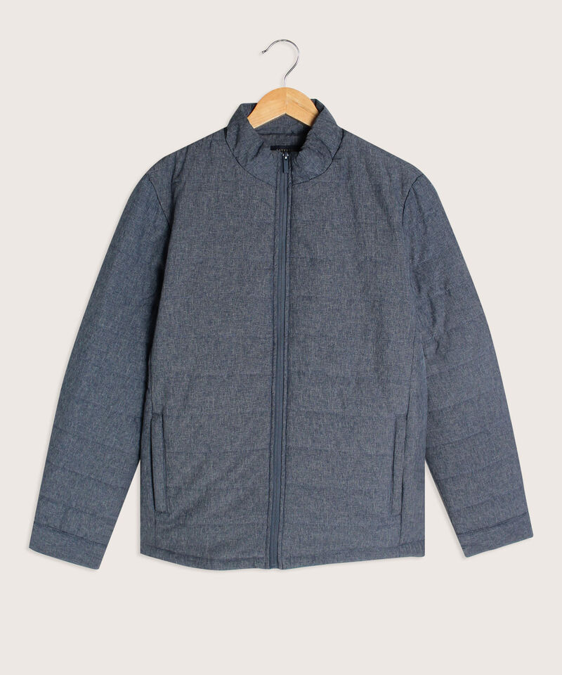 Chaqueta Acolchada Con Tejido Prete&ntilde;ido