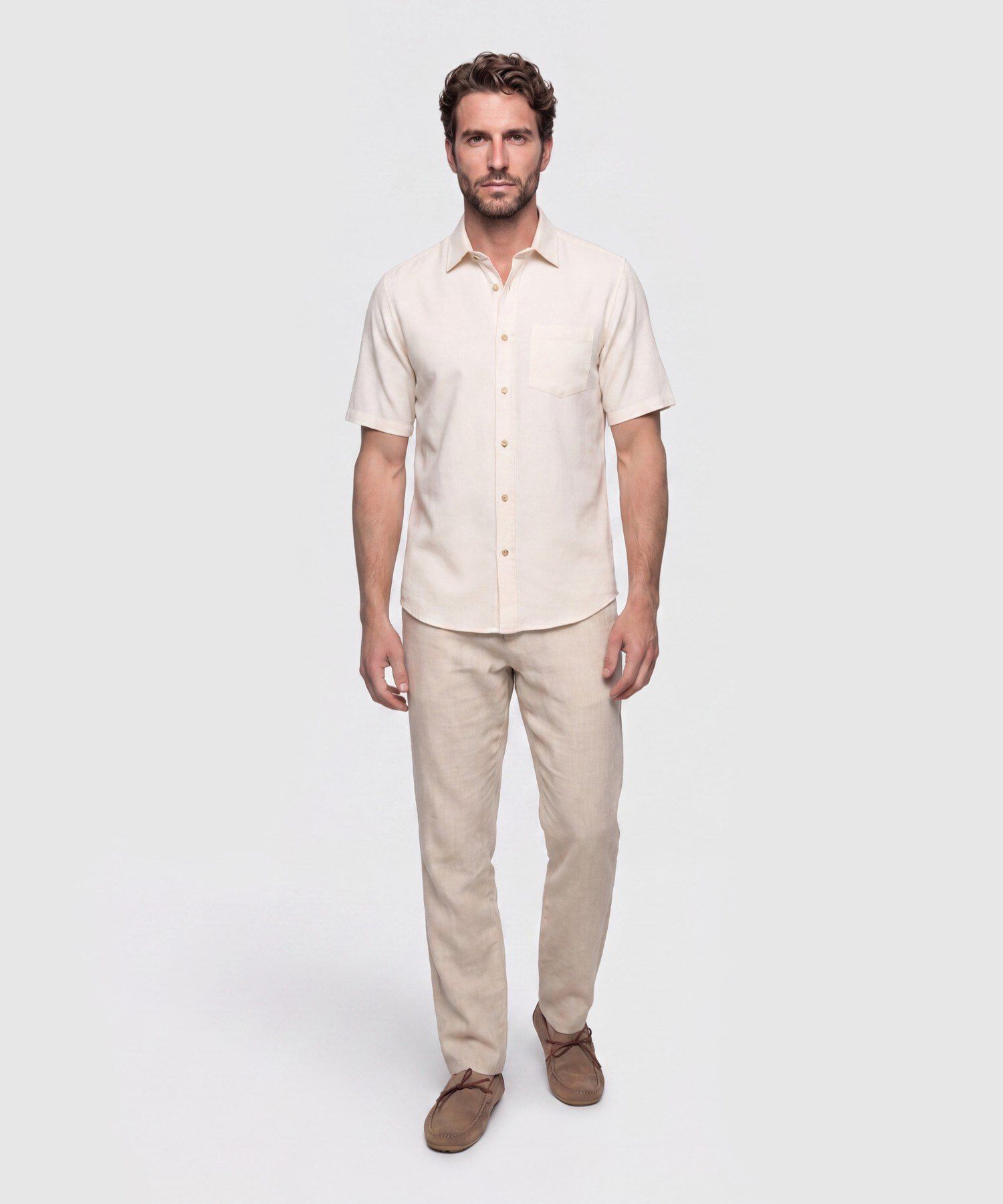 Camisa Manga Corta con Bolsillo Hombre