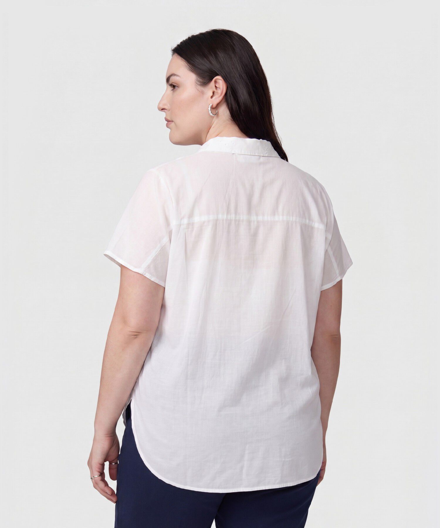 Camisa Calada Botones Para Mujer Curvy