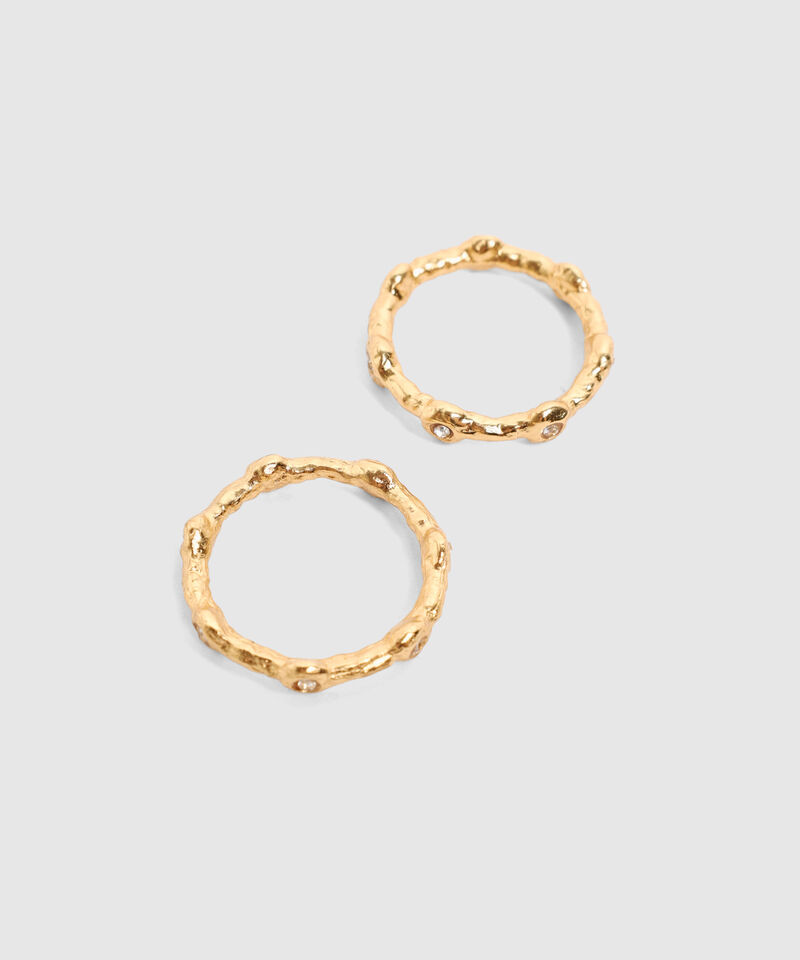 Set x2 Anillos Texturizados Para Mujer