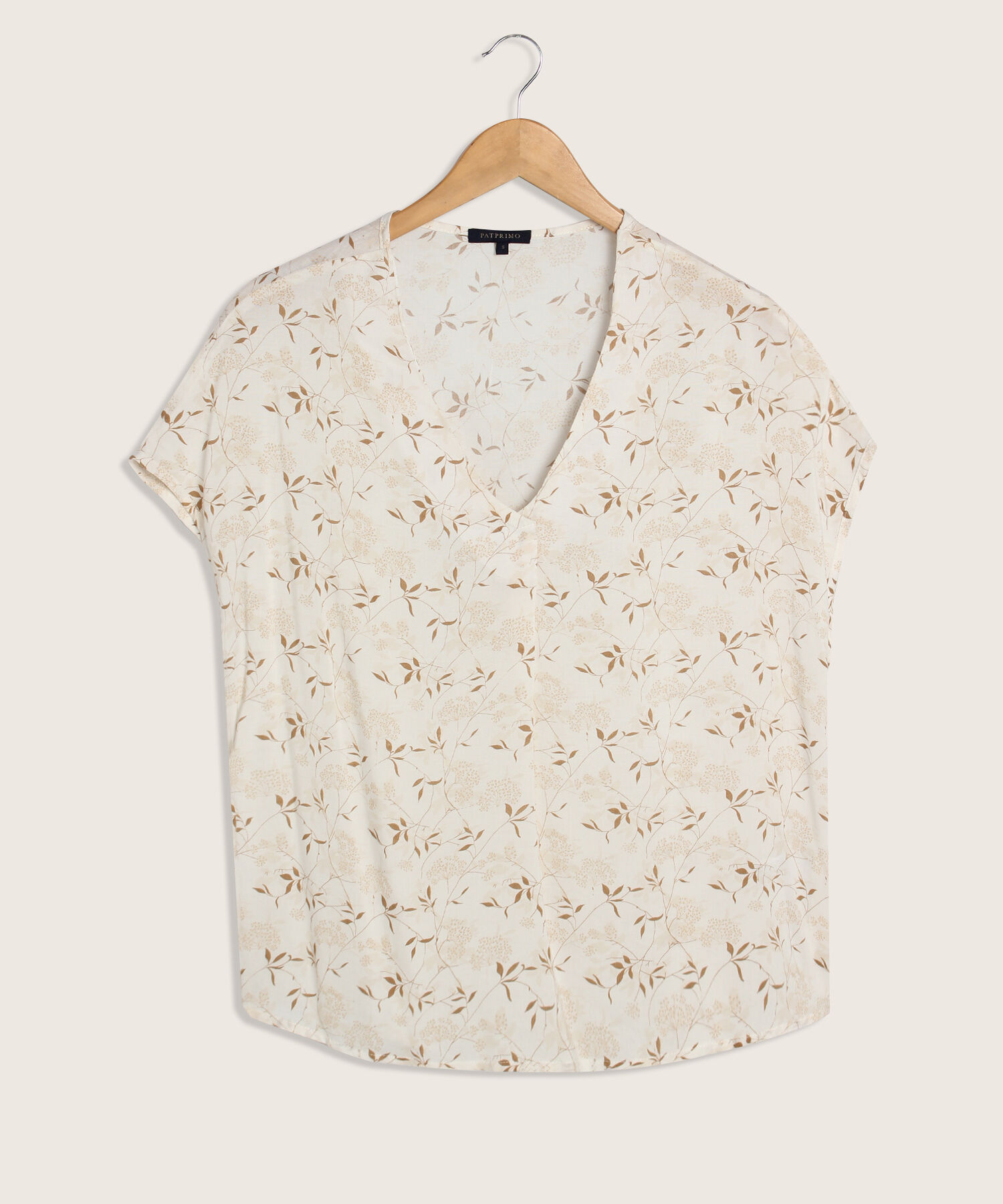 Blusa Manga Corta Con Prense