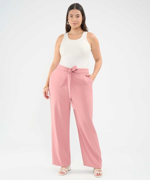Pantalón Fluido con Cinturón image number null