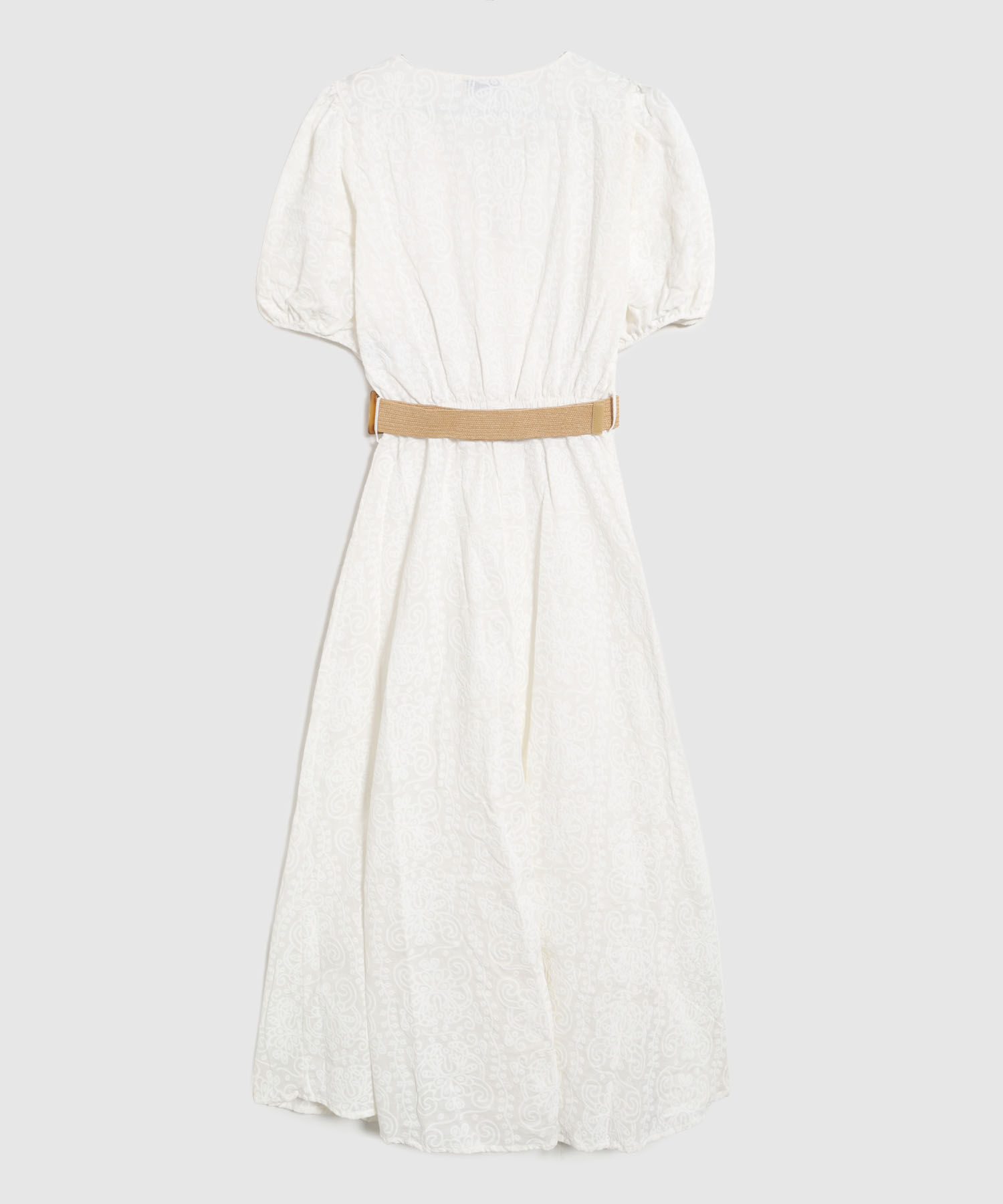 Vestido Largo Cruzado Con Cintur&oacute;n Mujer