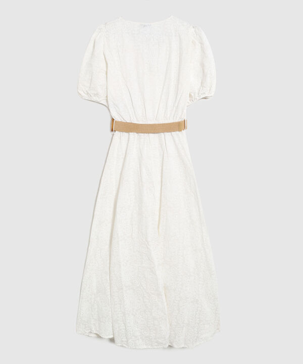 Vestido Largo Cruzado Con Cintur&oacute;n Mujer