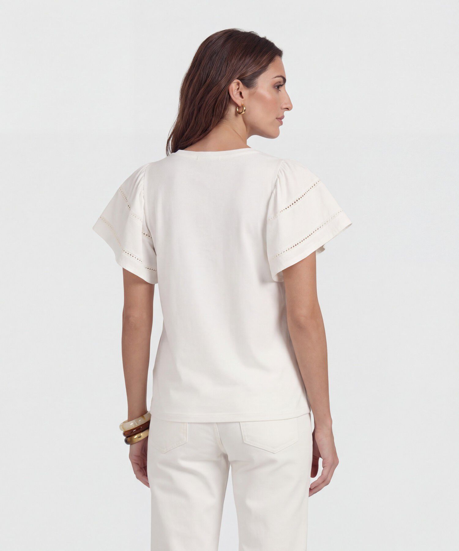 Camiseta con Mangas Mariposa para Mujer