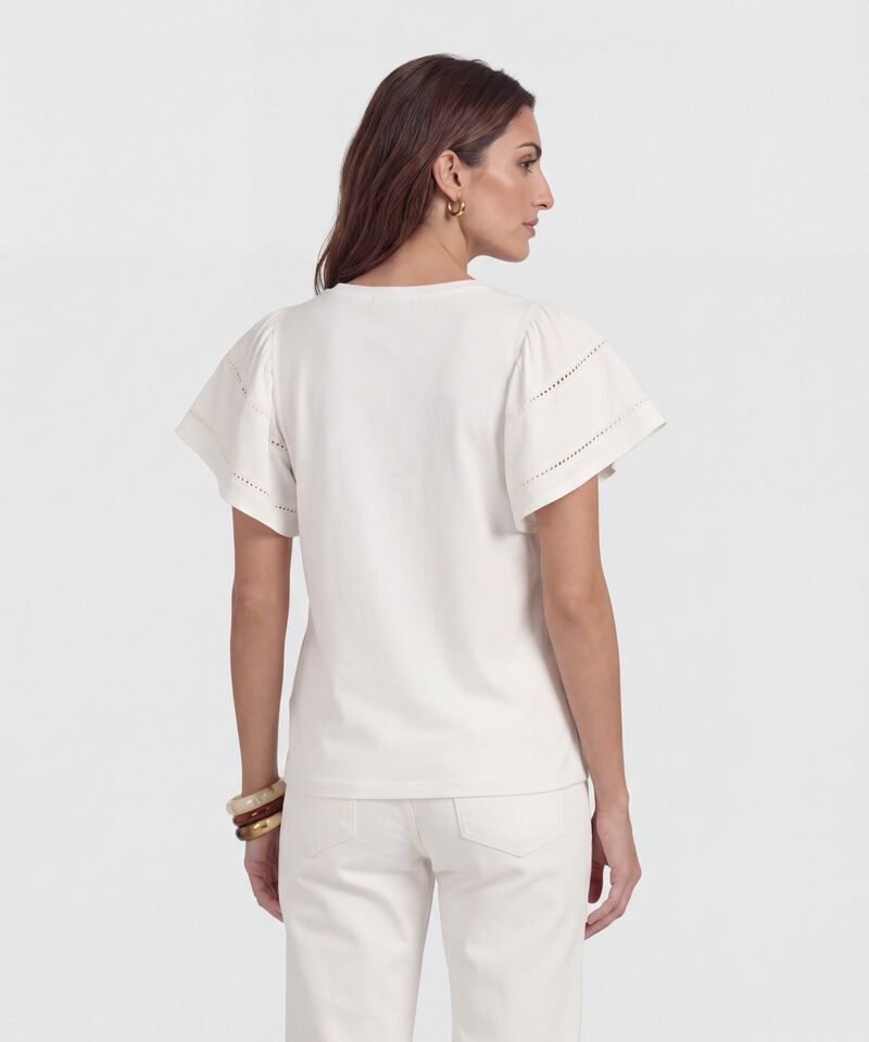 Camiseta con Mangas Mariposa para Mujer