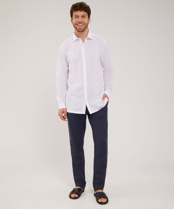 Camisa Guayabera Cuello Camisero Casual Max
