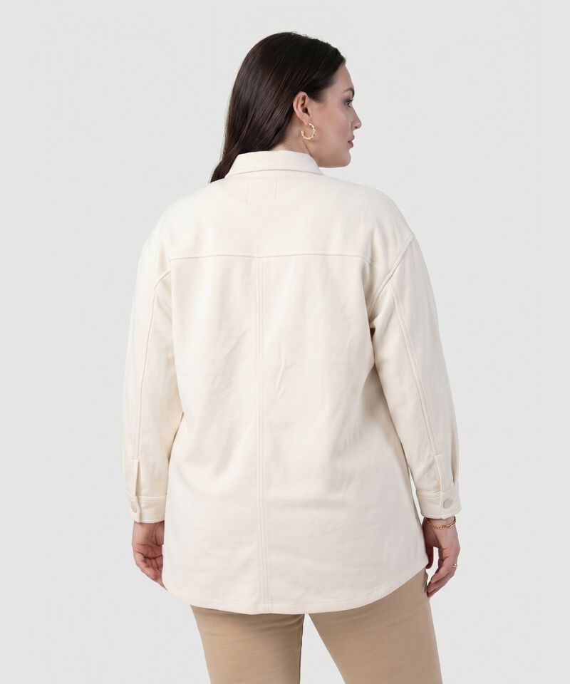 Chaqueta Tipo Sobrecamisa Con Bolsillos Mujer Curvy