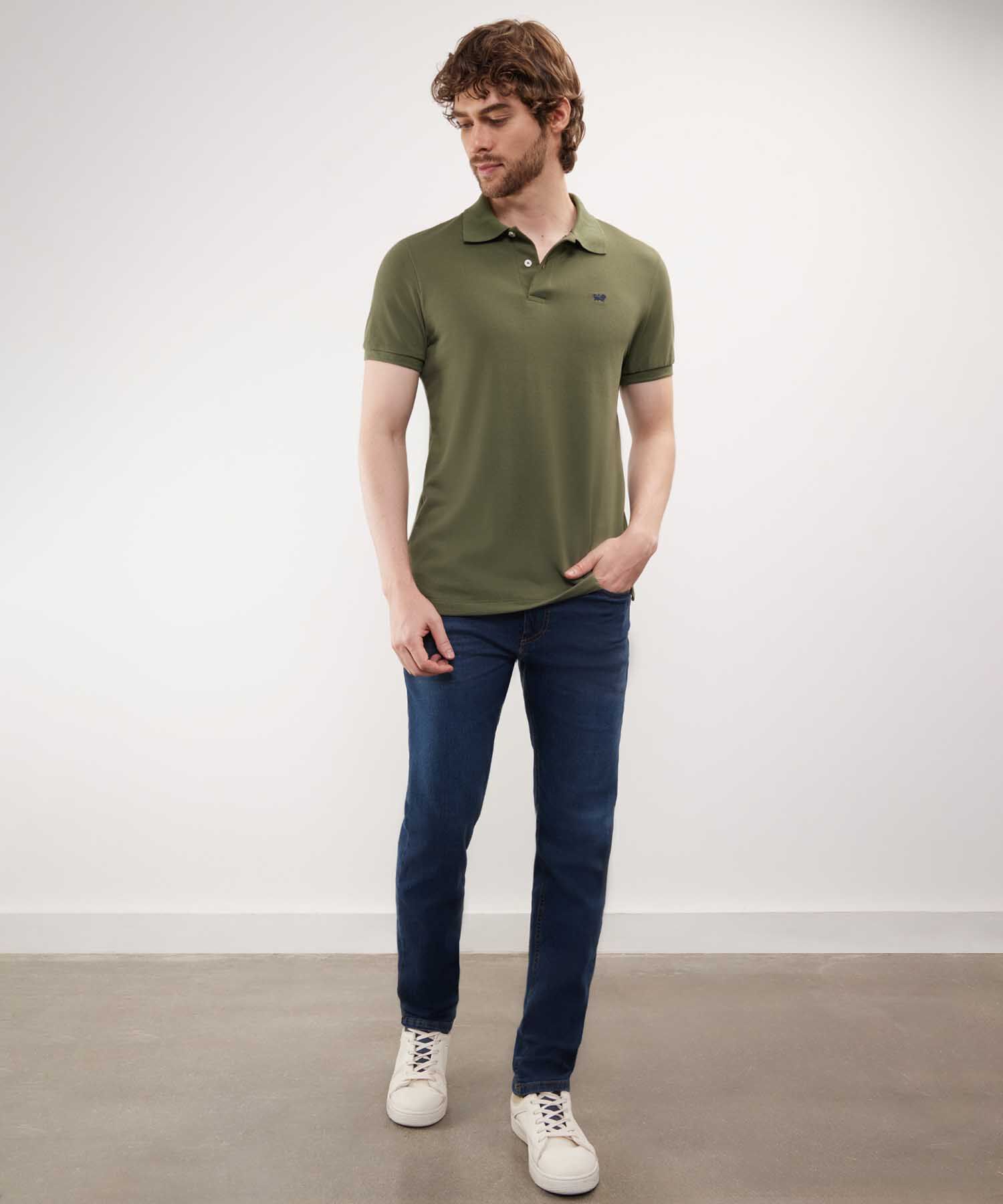 Polo Tejido Unicolor Cuello Y Puños Tejidos,Sin Bolsillo Con Hiladillo.
