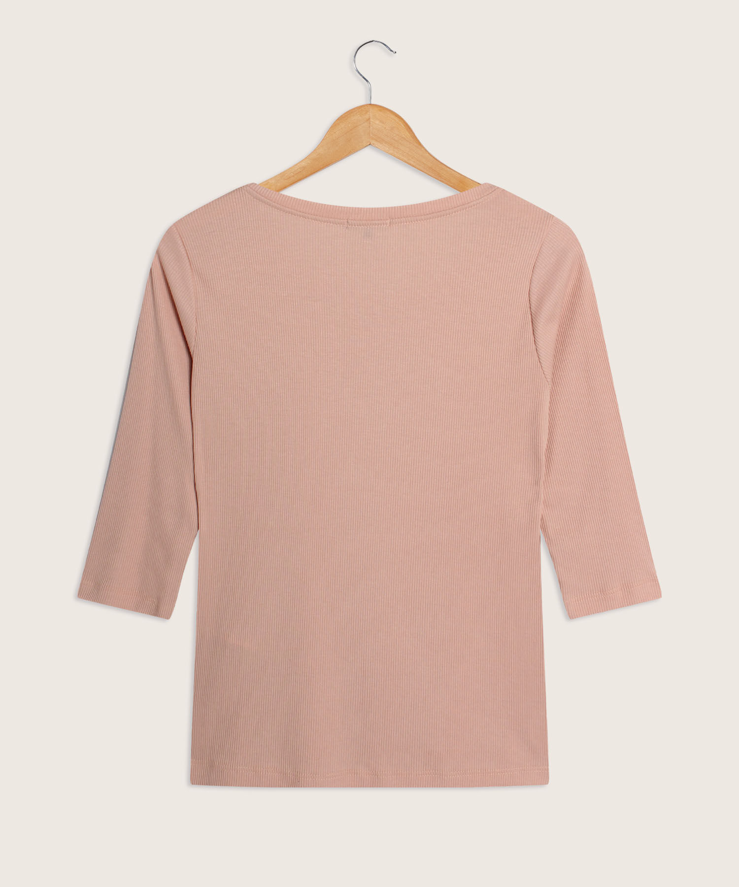 Camiseta Rib Con Botones Para Mujer