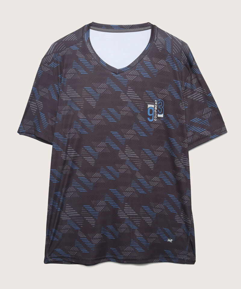 Camiseta Manga Corta, Cuello V Sublimada Con Screen