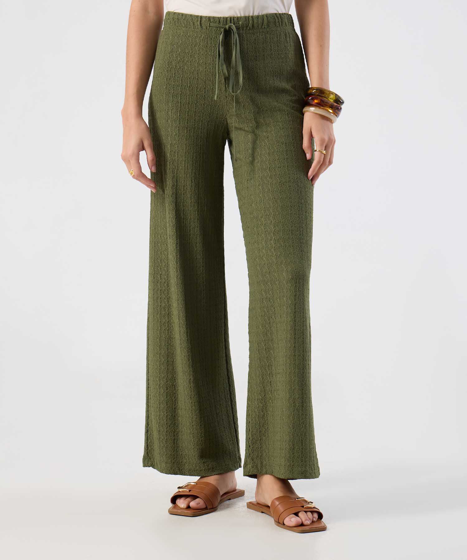 Pantal&oacute;n Tejido Amplio C&oacute;modo Para Mujer