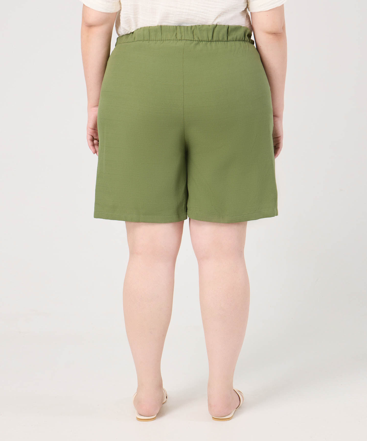 Bermuda Cintura El&aacute;stica Para Mujer Curvy