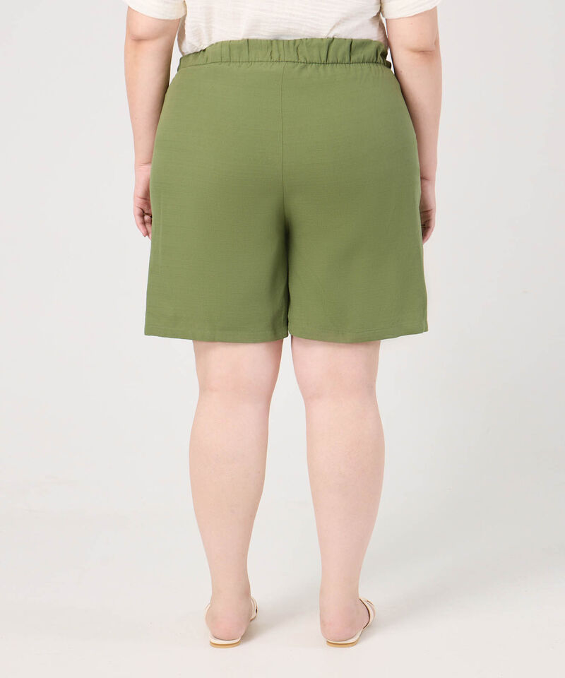 Bermuda Cintura El&aacute;stica Para Mujer Curvy