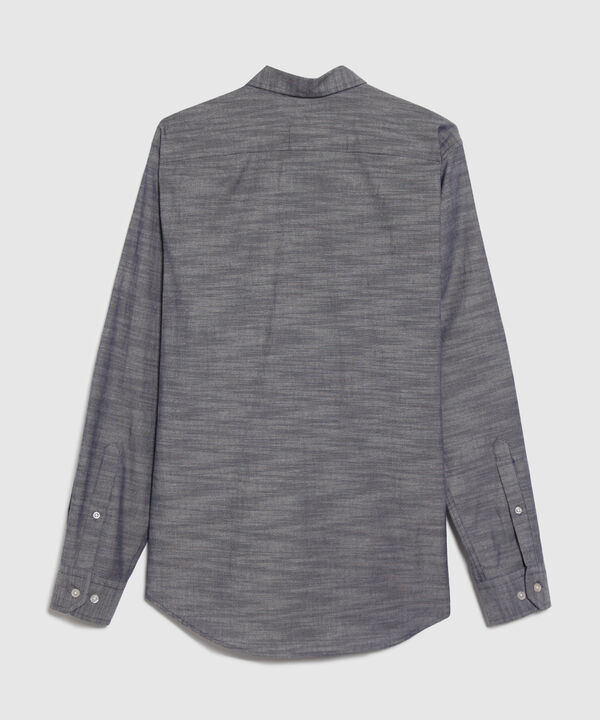 Camisa Manga Larga Con Media Pechera