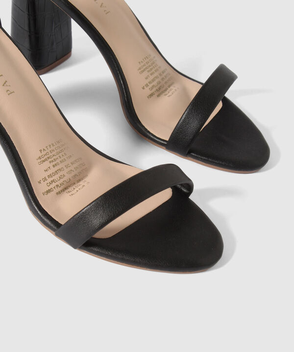 Sandalias Elegantes De Tacón Alto Con Correa Ajustable