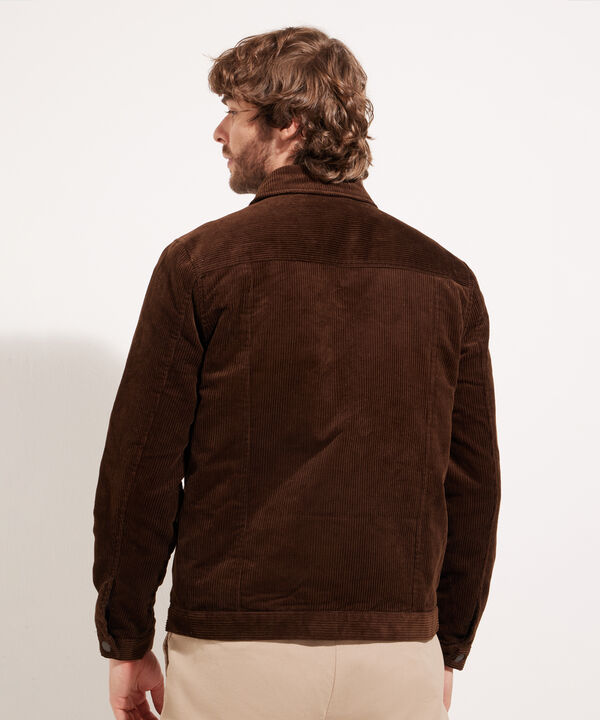 Chaqueta Truker Tejido De Pana Y Acolchado Interno