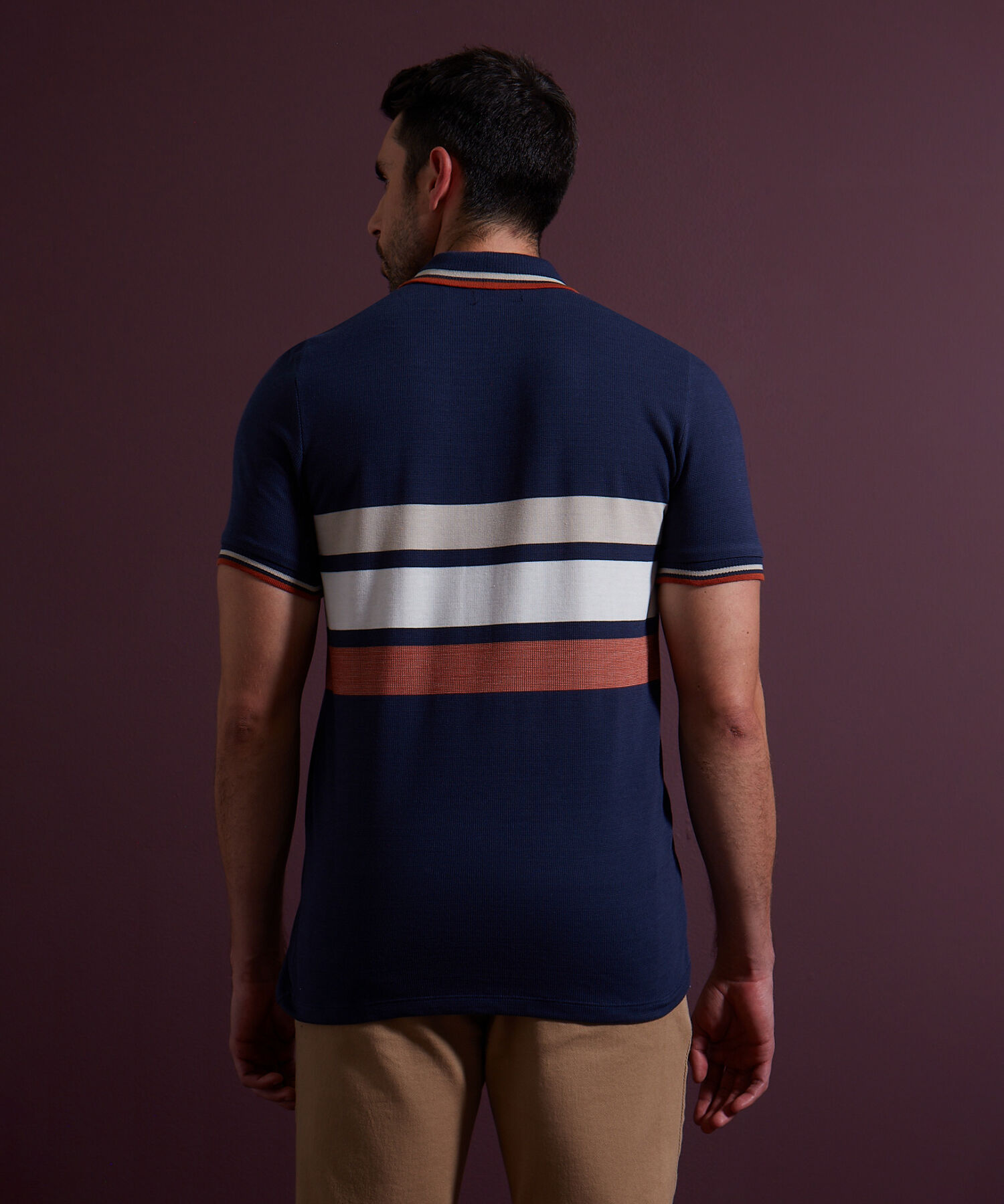 Polo Preteñida Cuello Tejido
