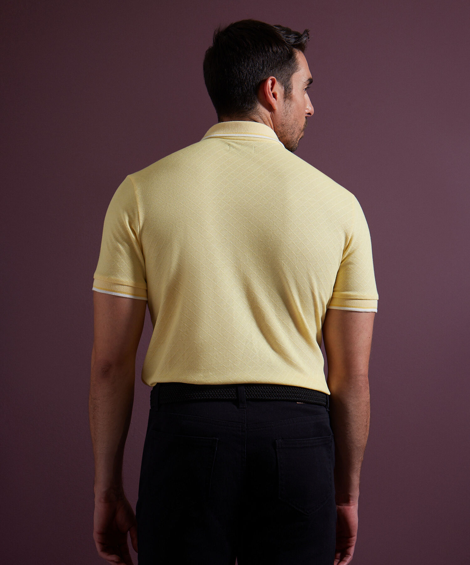Polo Cuello Tejido Sin Banda