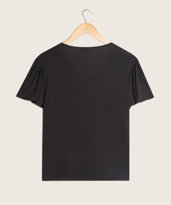 Camiseta Con Boleros Y Bordado