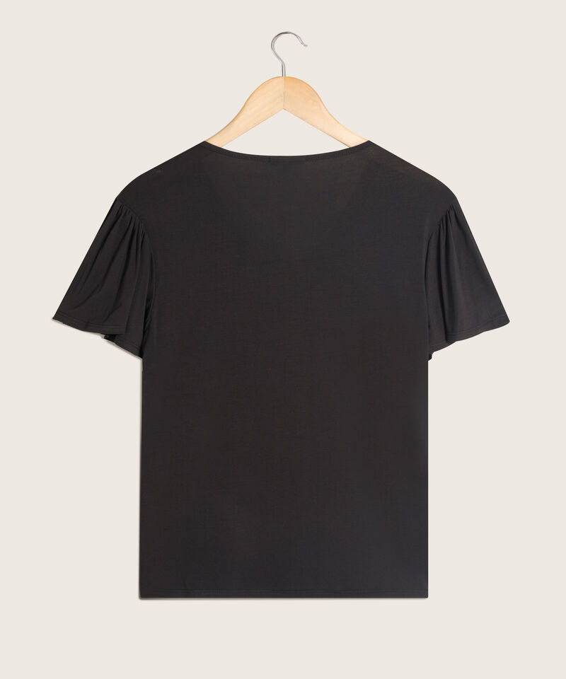Camiseta Con Boleros Y Bordado