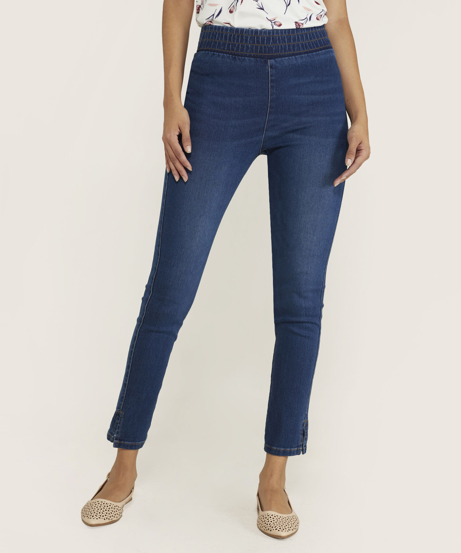 Jegging Tiro Alto Tono Oscuro