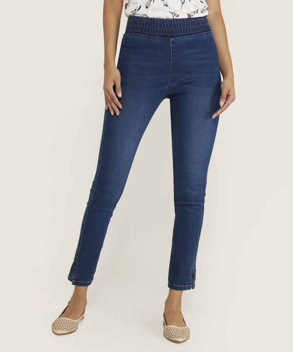 Jegging Tiro Alto Tono Oscuro