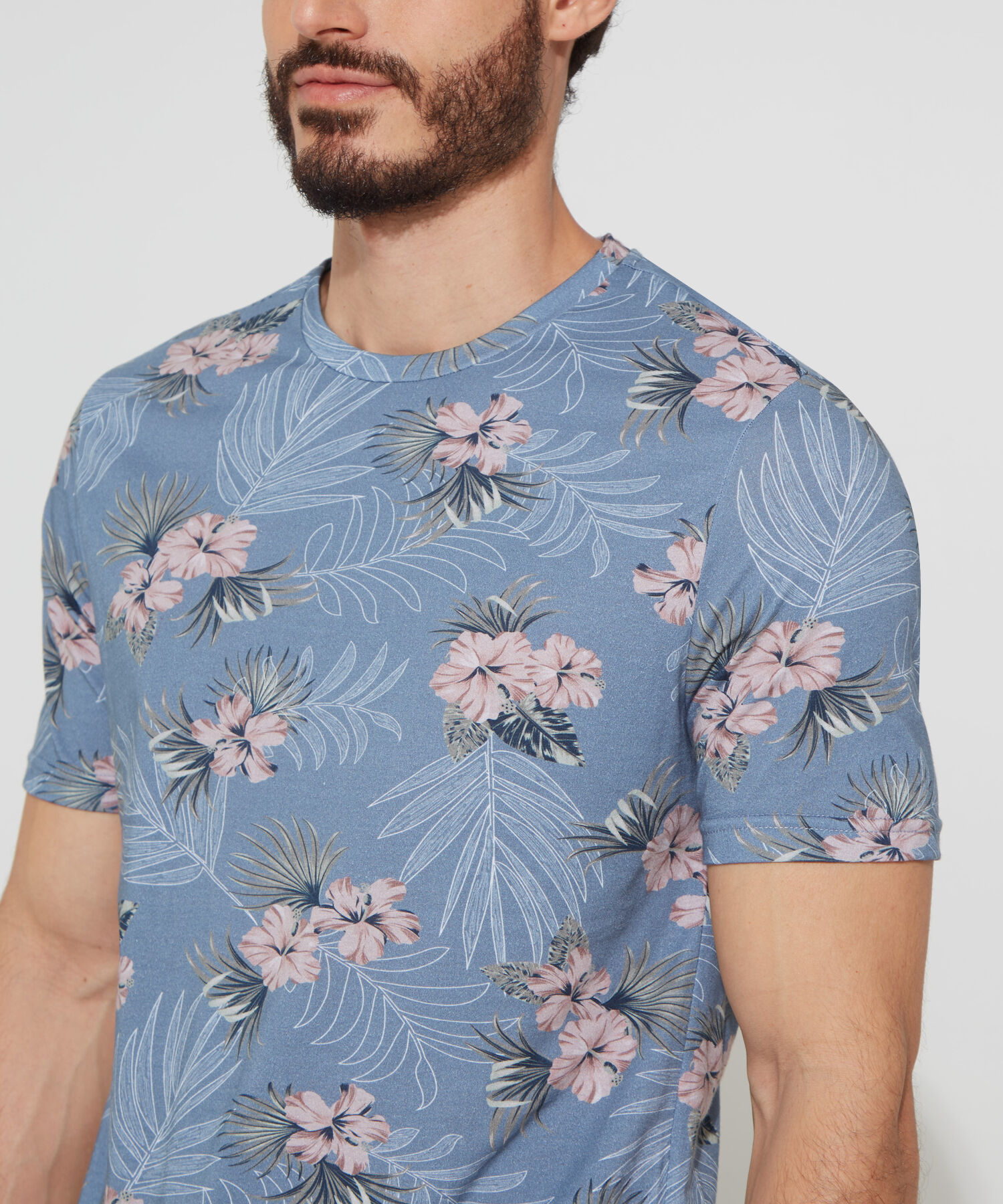 Camiseta Estampada De Manga Corta Para Hombre