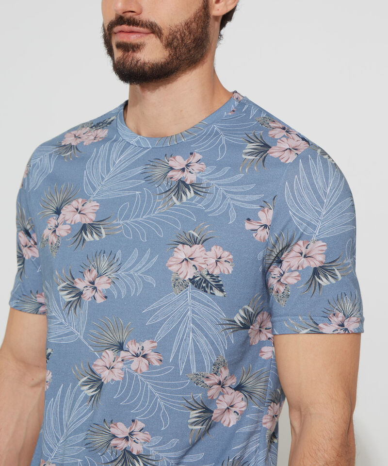 Camiseta Estampada De Manga Corta Para Hombre