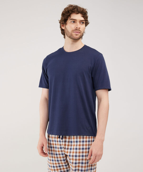 Pijama Camiseta Unicolor Con Pantalon Preteñido - Regalables Padre 2024