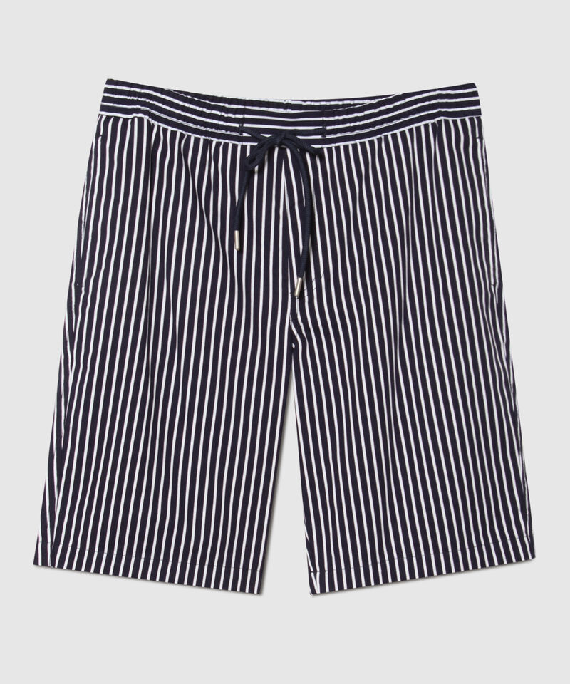 Bermuda Cintura Elástica Estampada Rayas