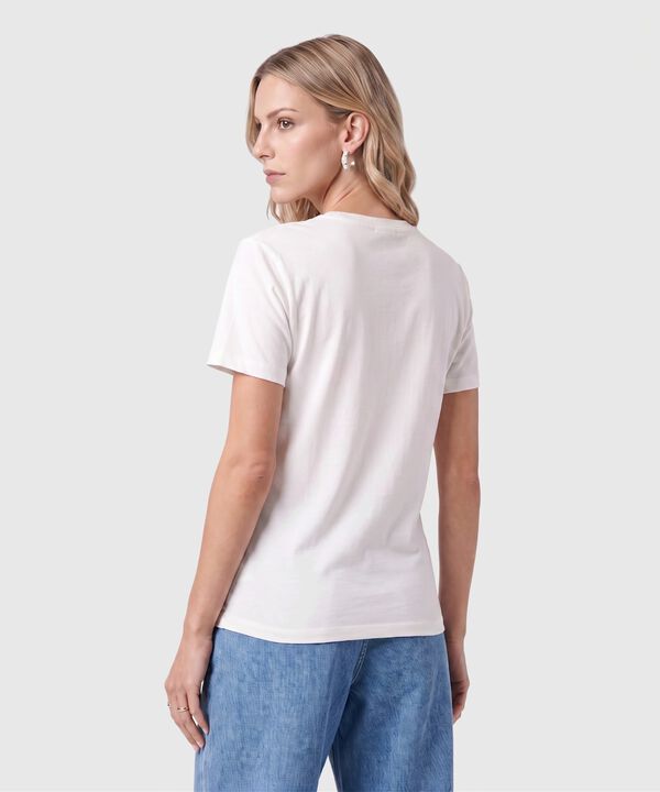 Camiseta Estampado Manga Corta Para Mujer