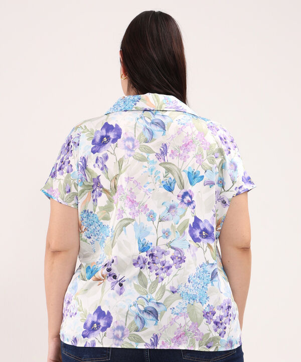 Camisa Estampada Cuello Resort