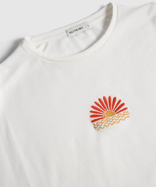 Camiseta Estampada Con Recogido En Mangas  image number null