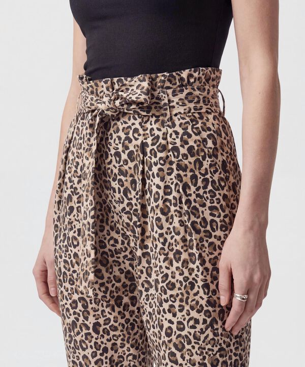 Pantal&oacute;n Paper Bag Con Cintur&oacute;n Para Mujer