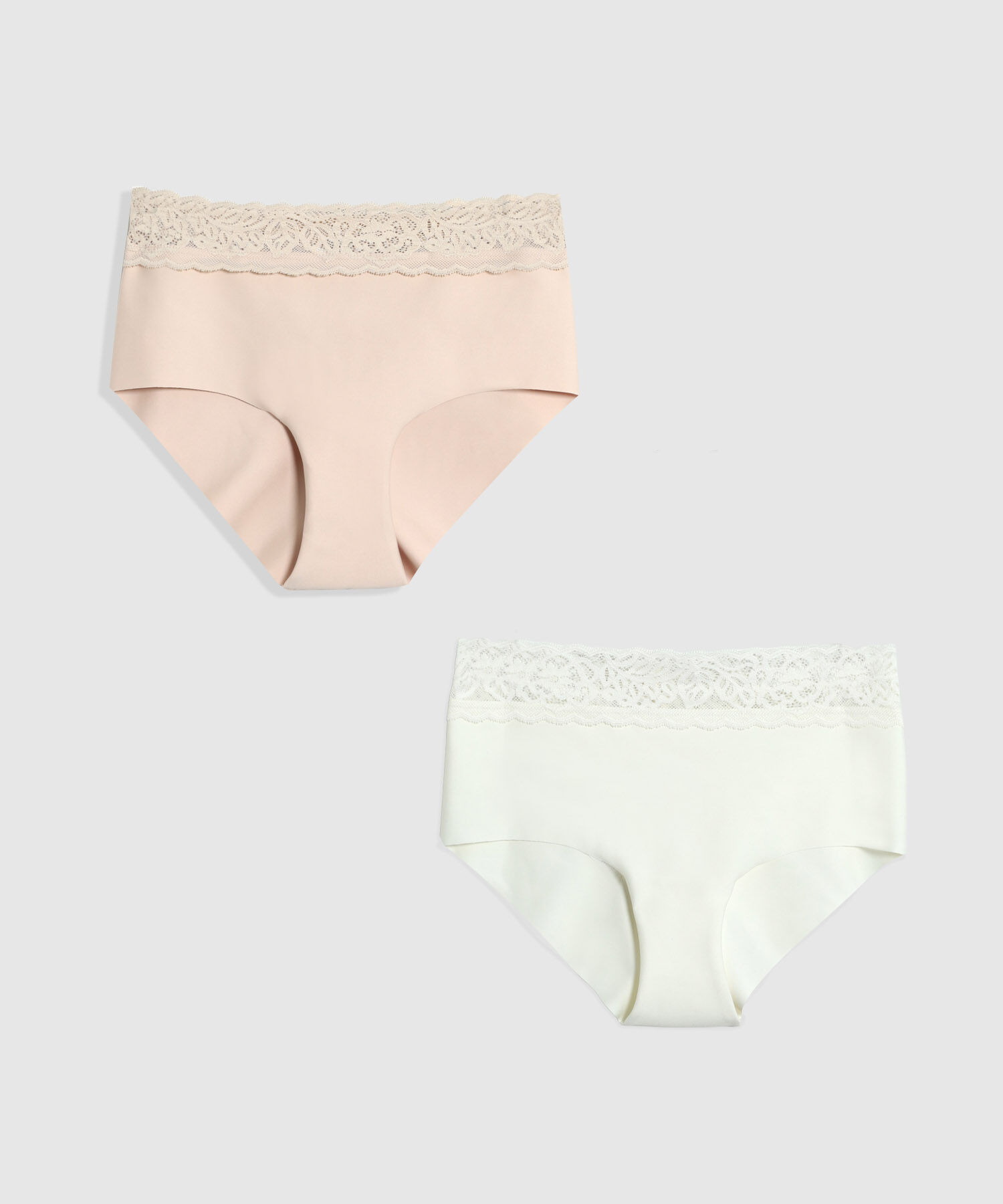 Pack X2 Panty Mujer Con Detalle De Encaje