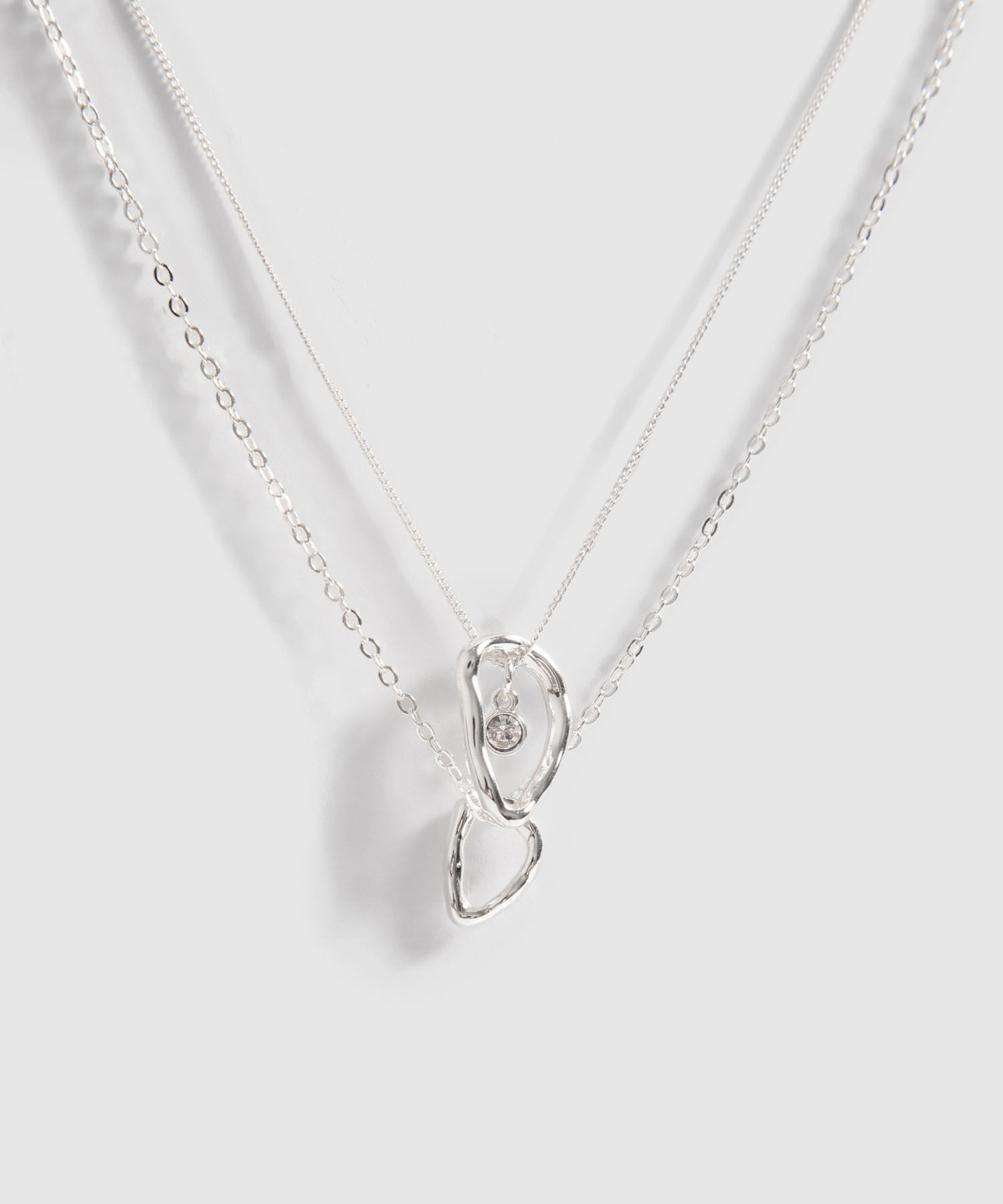 Collar Doble Plateado