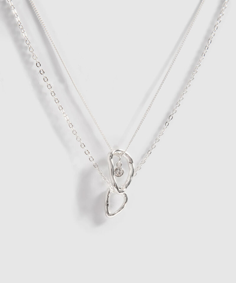 Collar Doble Plateado