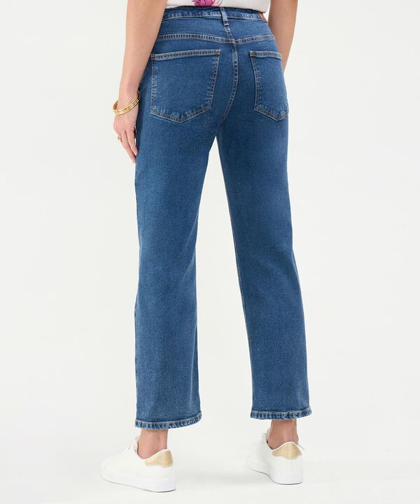 Jeans Straight Tono Medio