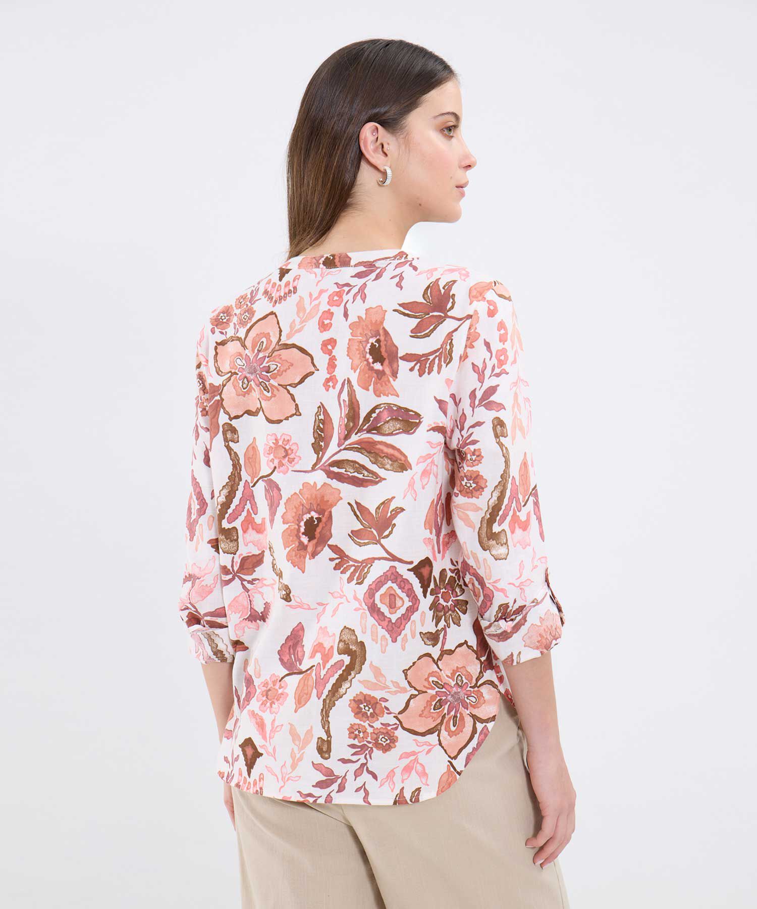 Blusa Estampada Manga Larga