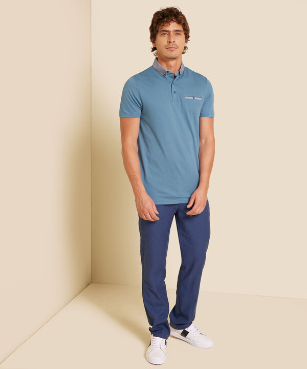 Polo Cuello Maquina Button Down, Slim Fit