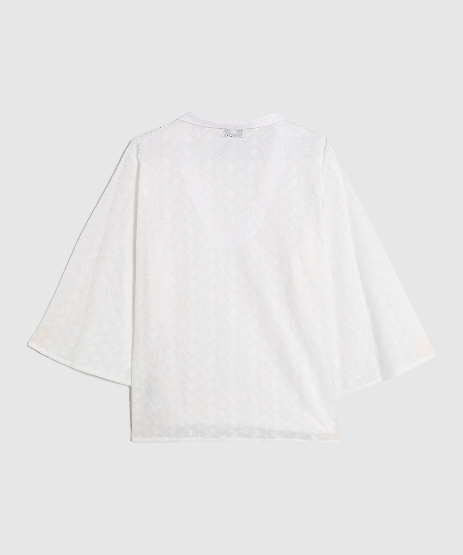 Blusa con Escote V y Manga 3/4 Para Mujer Curvy