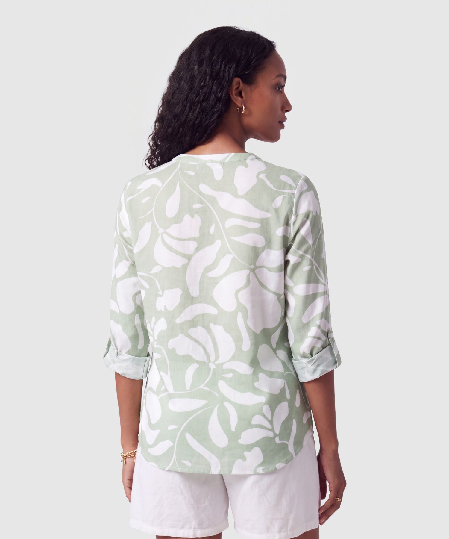 Blusa Manga Ajustable Para Mujer