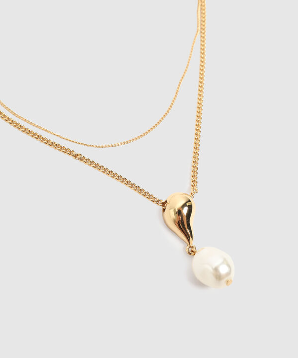 Set De Collar Y Aretes Con Perla Para Mujer