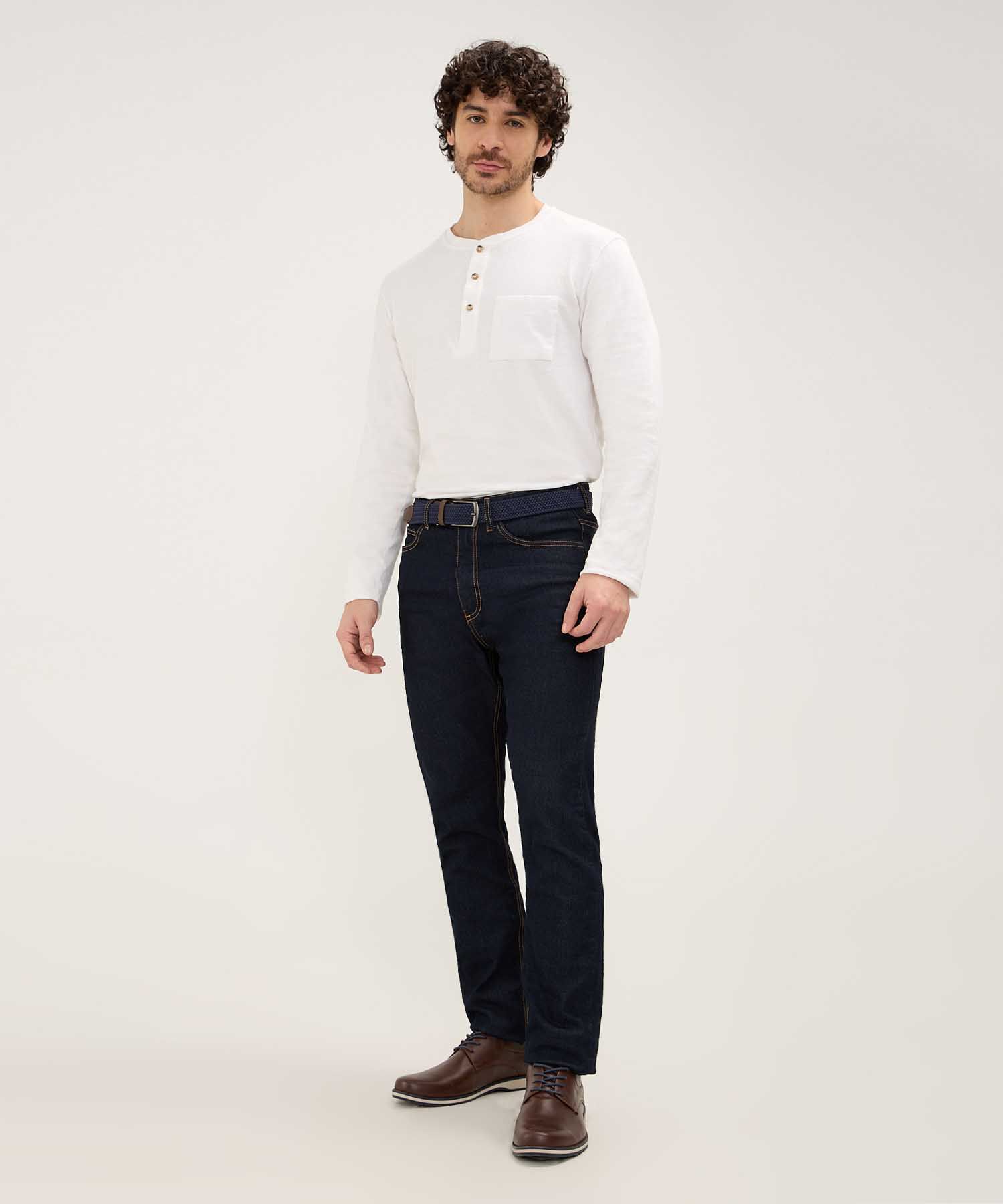 Camiseta Manga Larga Cuello Henley
