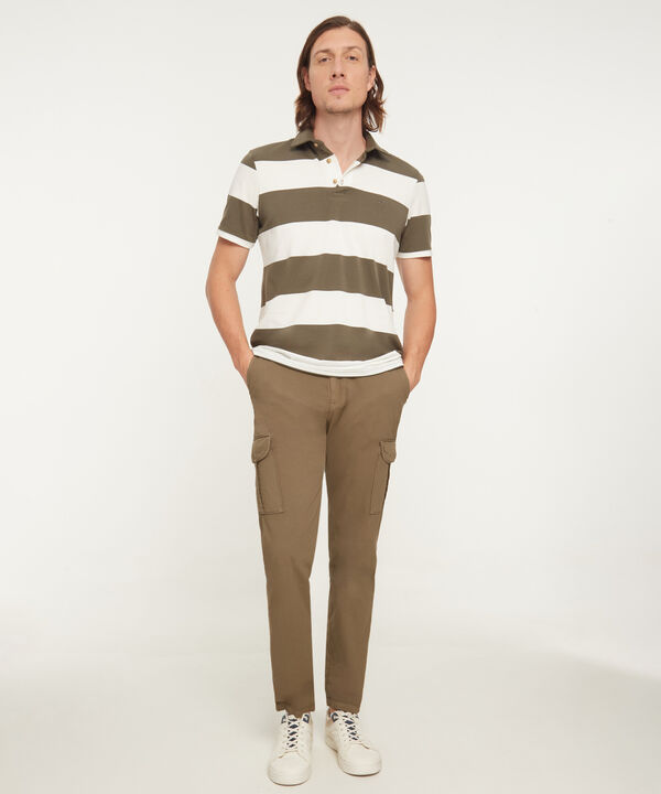 Polo, Cuello Duro Con Silueta Regular Fit, Safari Soft