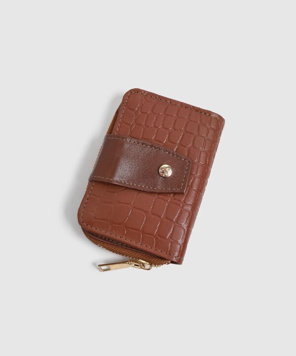 Billetera Plegable Con Cierre Para Mujer