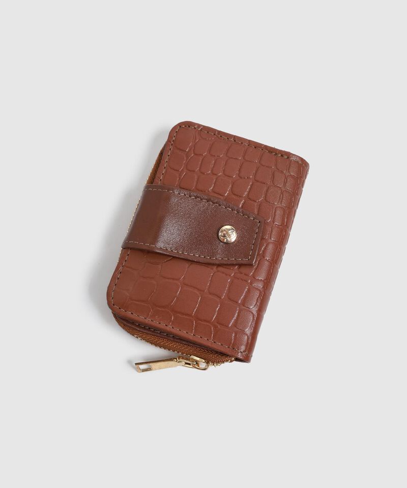 Billetera Plegable Con Cierre Para Mujer