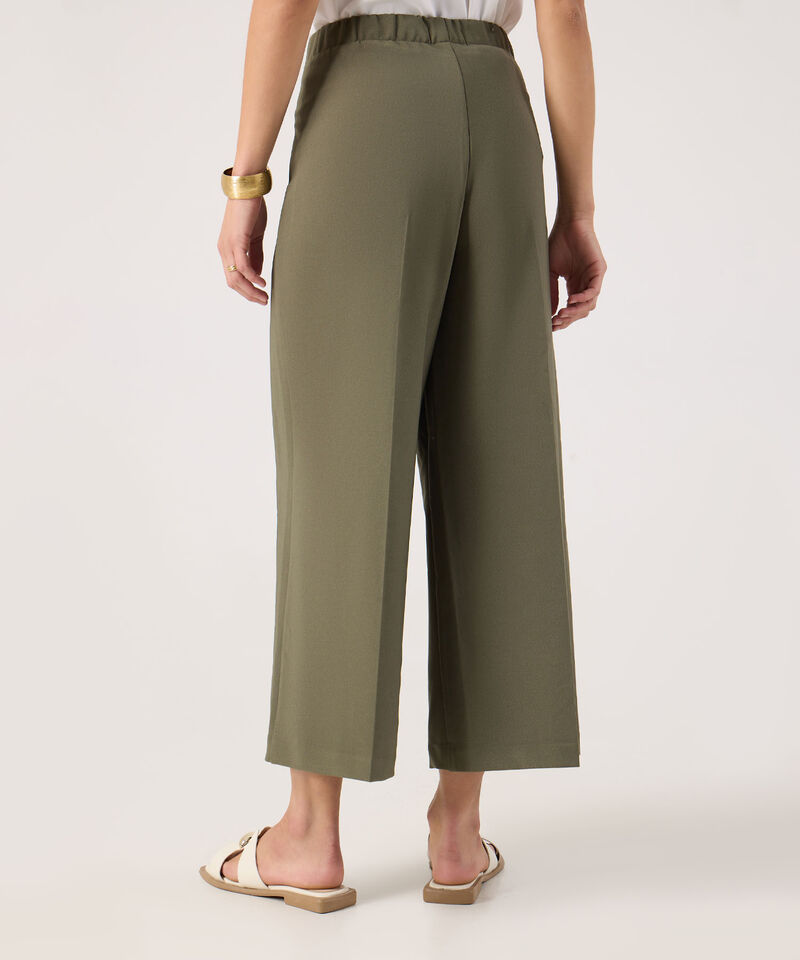 Pantalon culotte unicolor para mujer